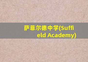 萨菲尔德中学(Suffield Academy)